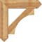 Ekena Millwork Westlake Arts and Crafts Rough Sawn Bracket w/ Offset Brace, Western Red Cedar, 8"W x 32"D x 32"H BKT0806X32X32WTL03RWR - alternate 2